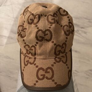 Gucci Beige and Brown GG Canvas Cap